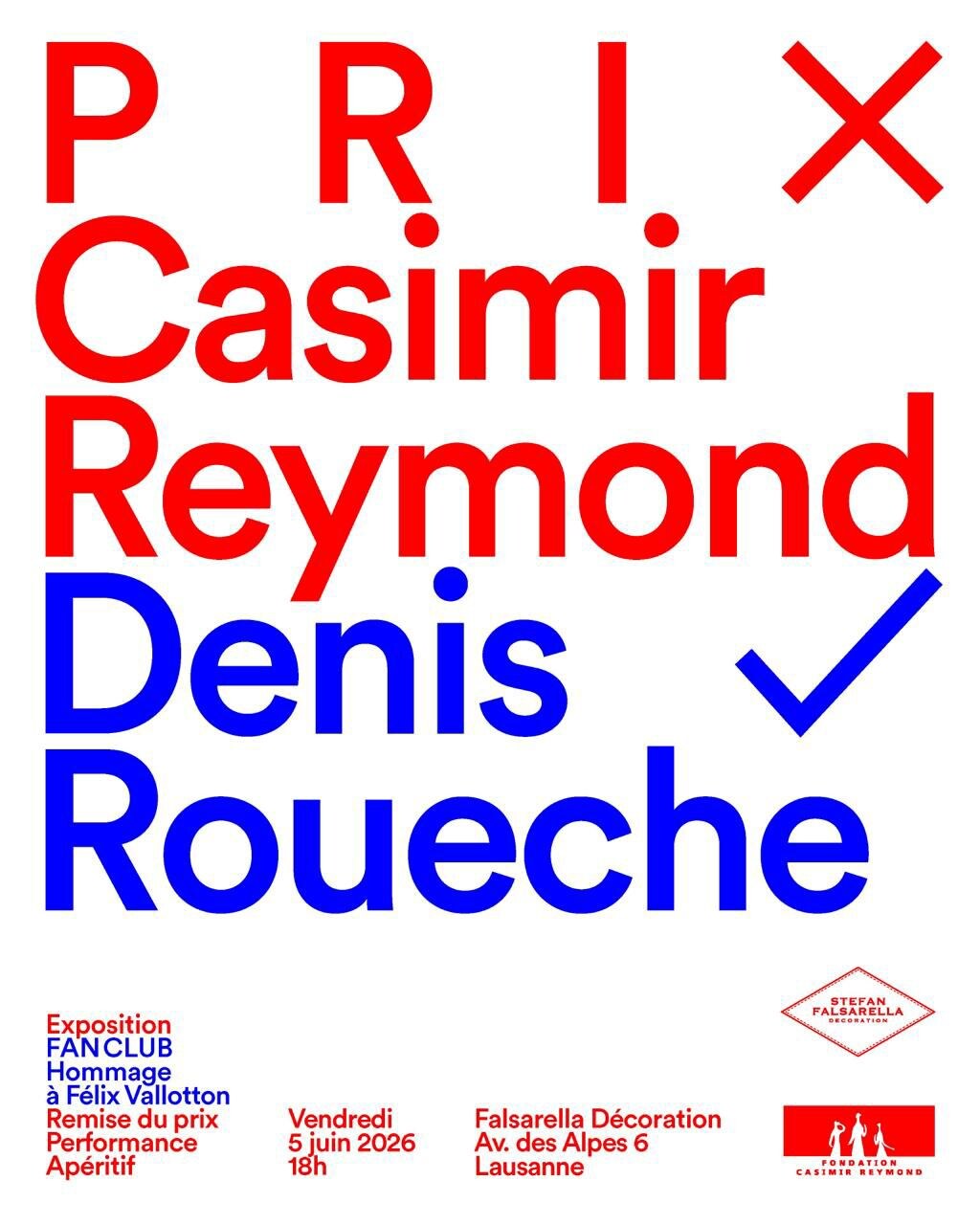 Prix Casimir Reymond 2026 — Denis Roueche